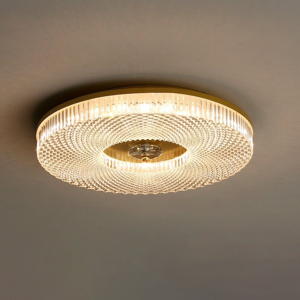 Kristy Moderno Rotondo LED Plafoniere Bianco/Oro/Nero Camera Da Letto