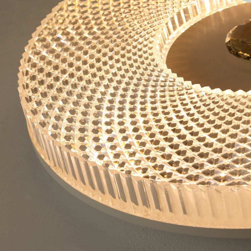 Kristy Moderno Rotondo LED Plafoniere Bianco/Oro/Nero Camera Da Letto