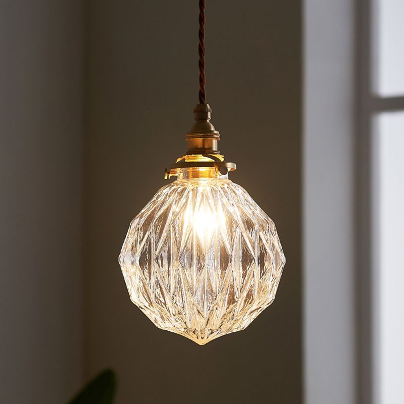 Hailie Lusso Vetro Trasparente Retro Lampade a Sospensione