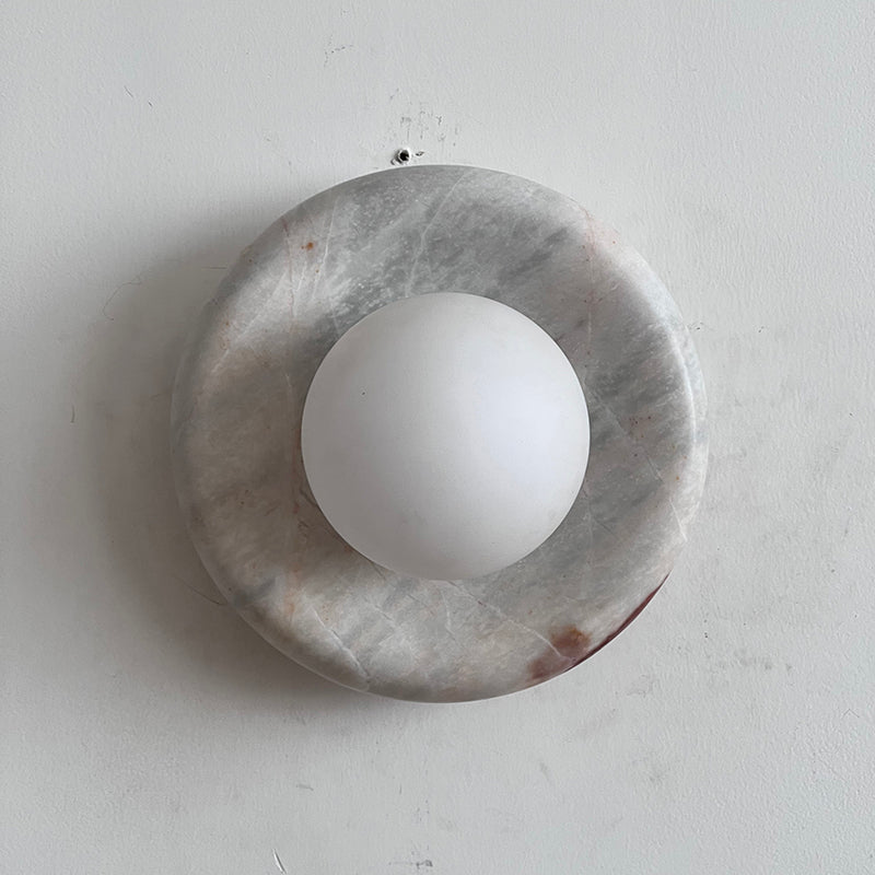 Vomire Premium Nordic Art Red Marble Sconce Wall Lamp - Lamp Copper