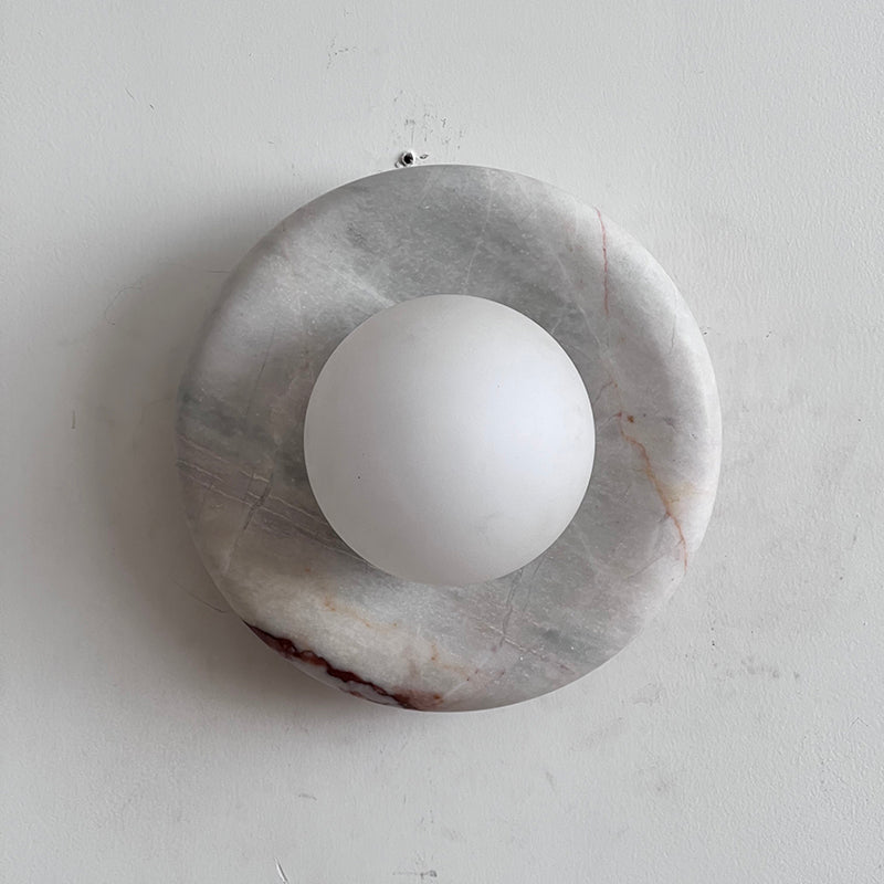 Vomire Premium Nordic Art Red Marble Sconce Wall Lamp - Lamp Copper