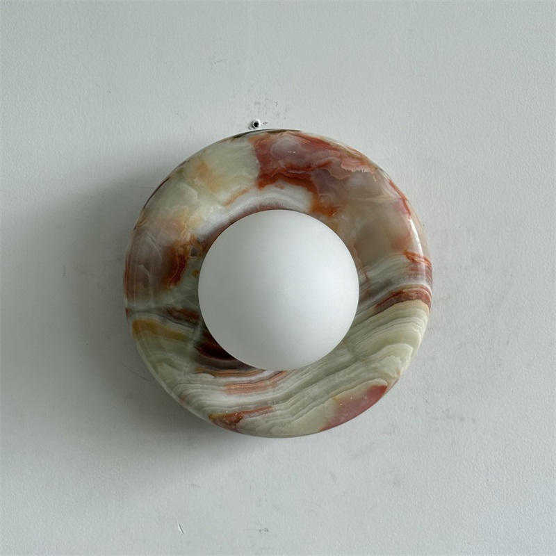 Vivina Modern Minimalist Cyan Jade Sconce Wall Lamp - Lamp Copper