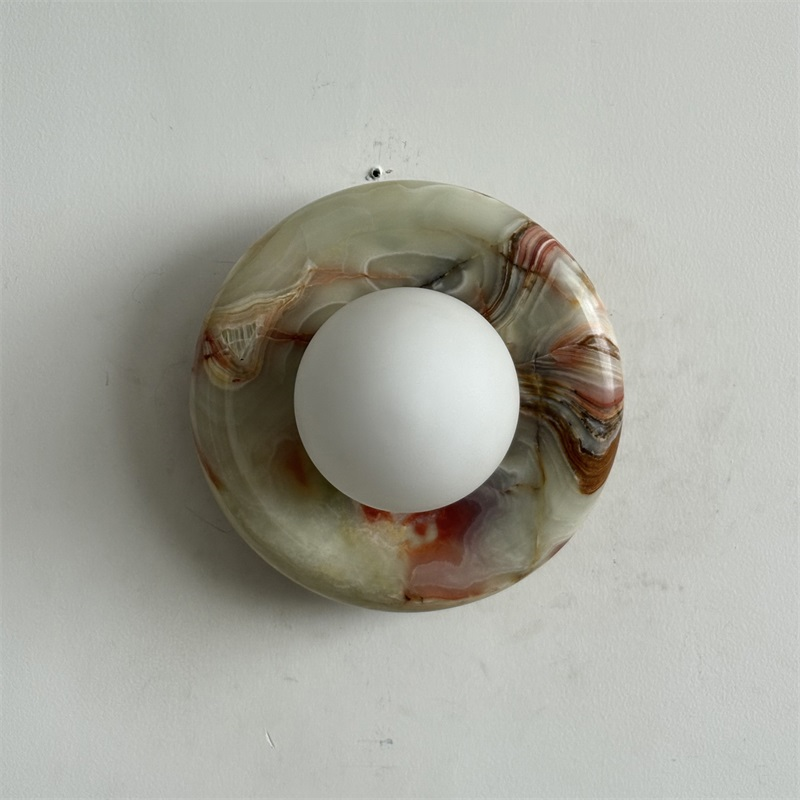 Vivina Modern Minimalist Cyan Jade Sconce Wall Lamp - Lamp Copper