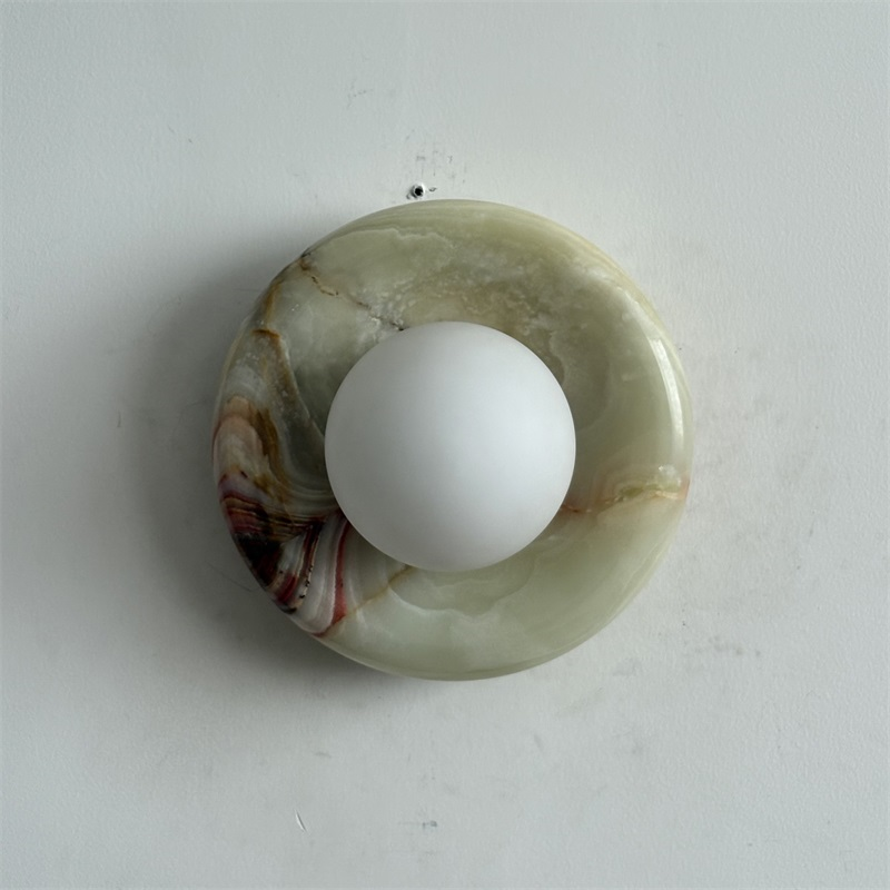 Vivina Modern Minimalist Cyan Jade Sconce Wall Lamp - Lamp Copper