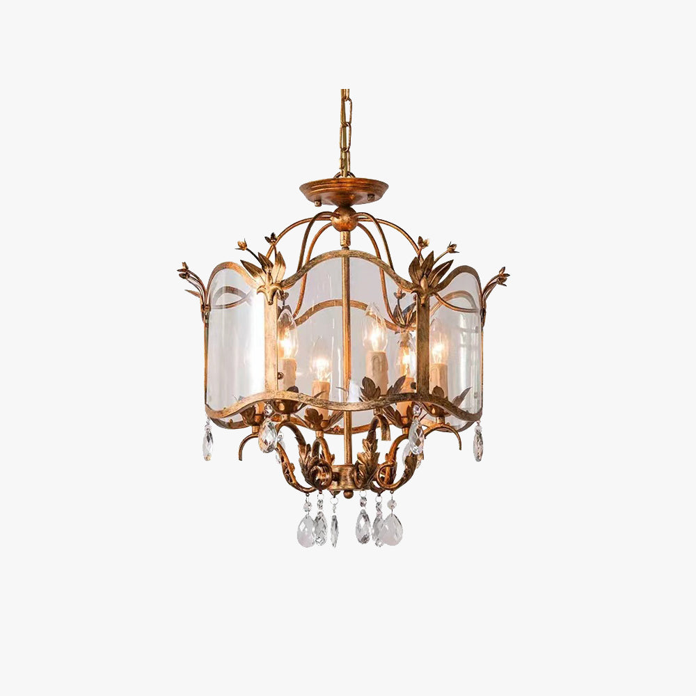 Silva Retro Forma di Gabbia Lampade a sospensione Metallo/Vetro Soggiorno