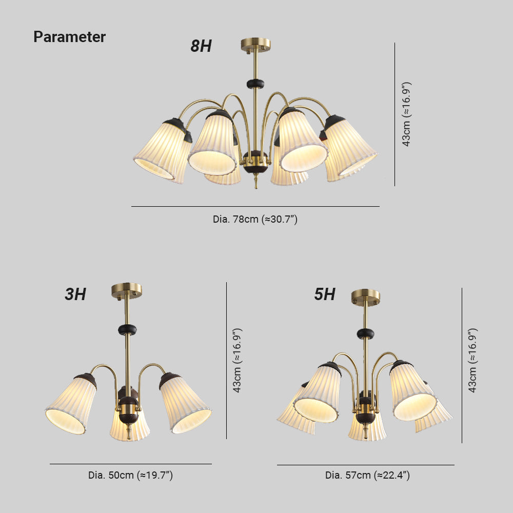 Arisha Retro LED Lux Lampadario Oro Metallo Sala da pranzo Camera da letto