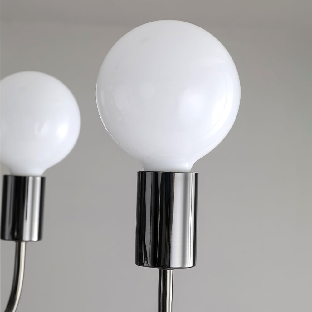 Valentina Medievale Metallo/Vetro Lux Lampadario Argento/Nero Soggiorno