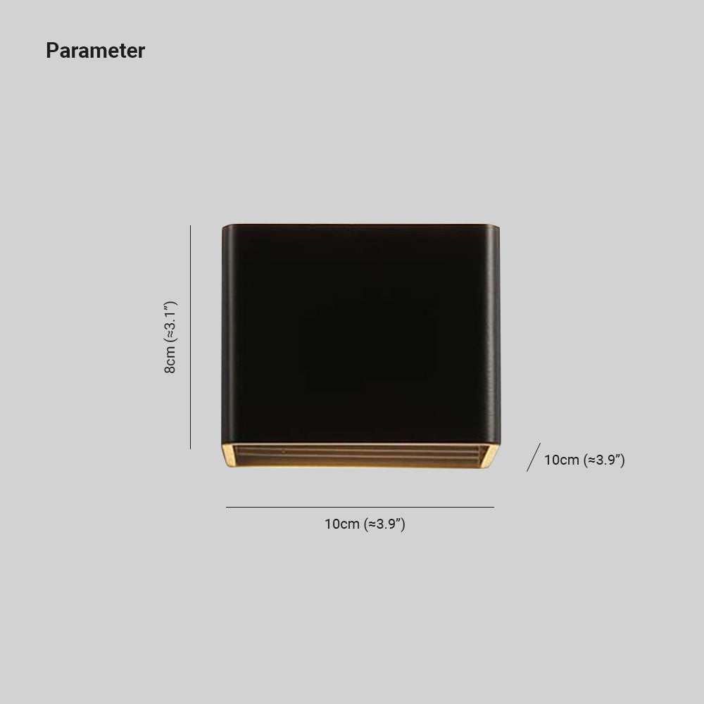 Arisha Applique Quadrato Minimalista Moderno LED Metallo