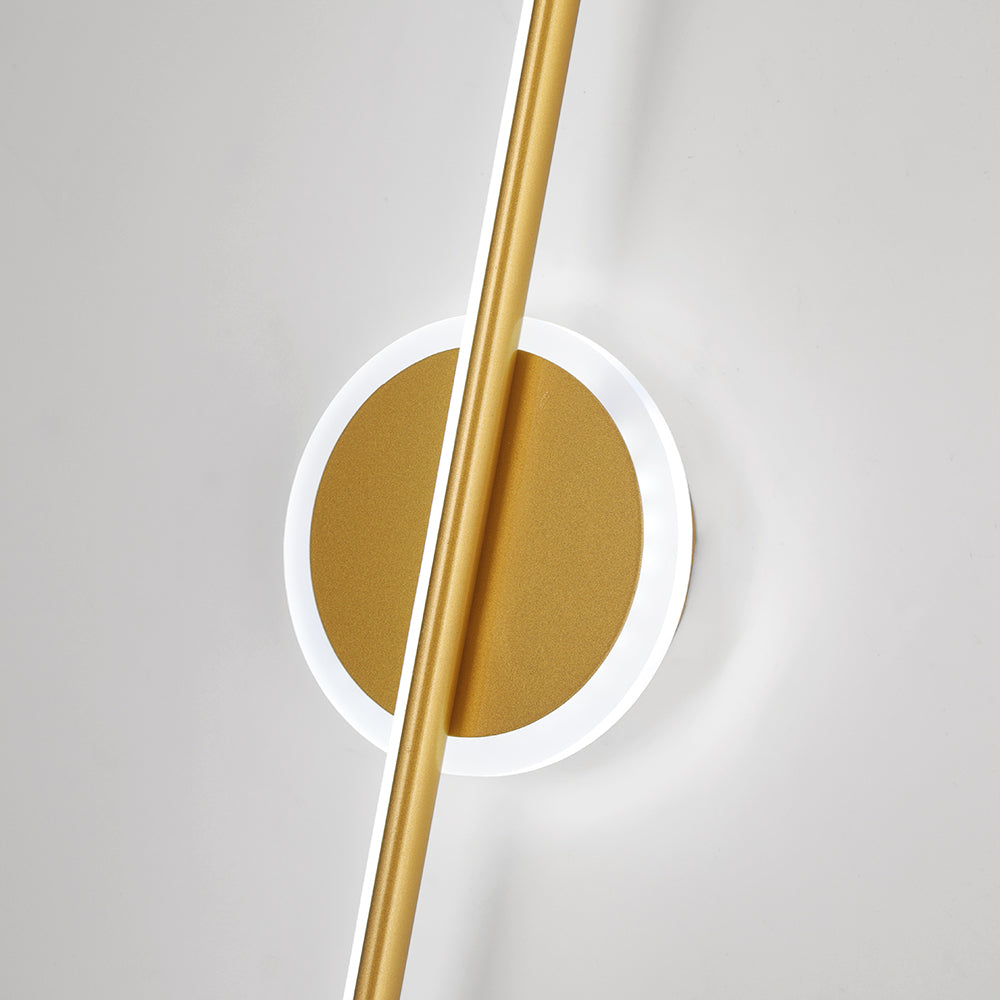 Arisha Minimalismo LED Applique Nero/Oro Lineare