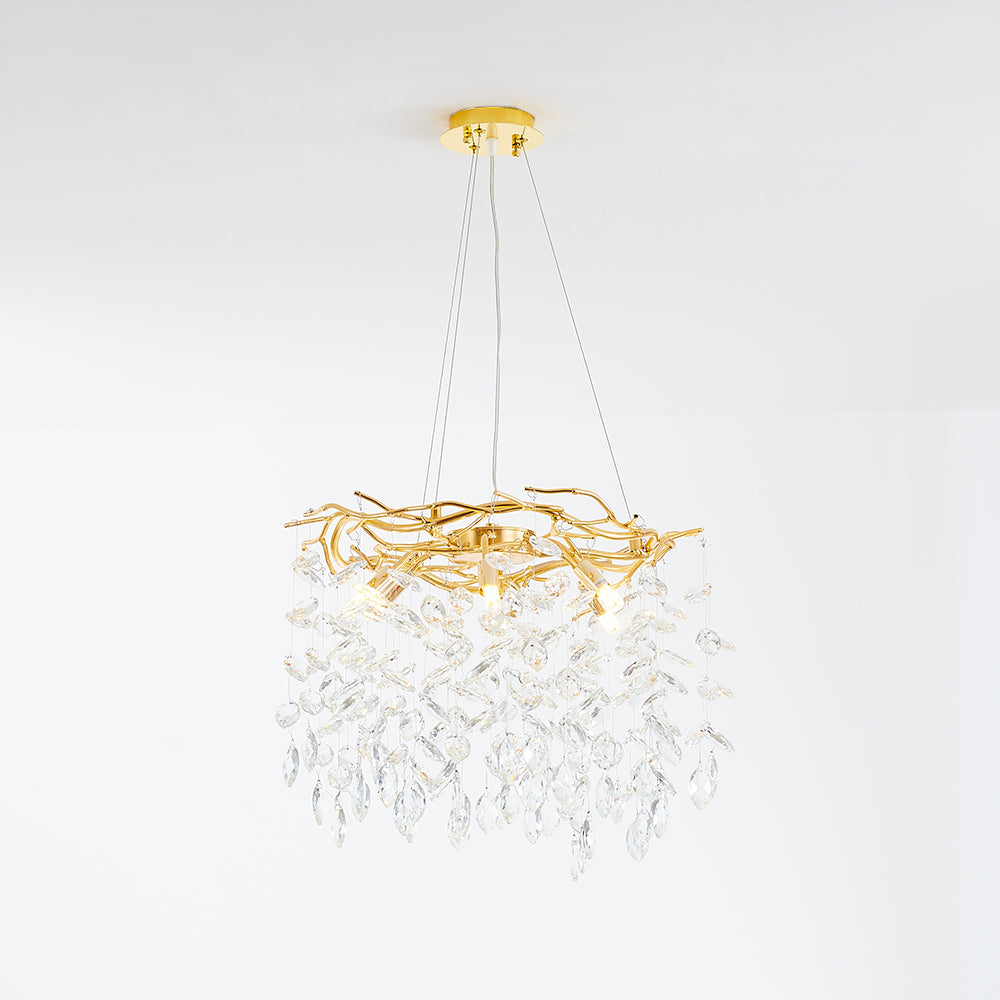 Marilyn Design LED Lampada a Sospensione Artistico in Metallo/Cristallo Oro Soggiorno/Camera da Letto