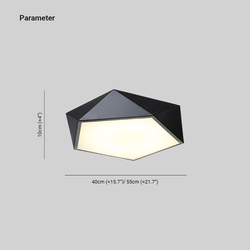 Arisha Plafoniere Semplice Moderno Metallo, Nero/Bianco