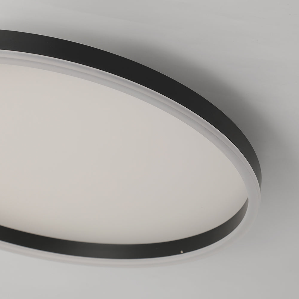 Arisha Minimalista LED Plafoniera Anello Metallo Nero