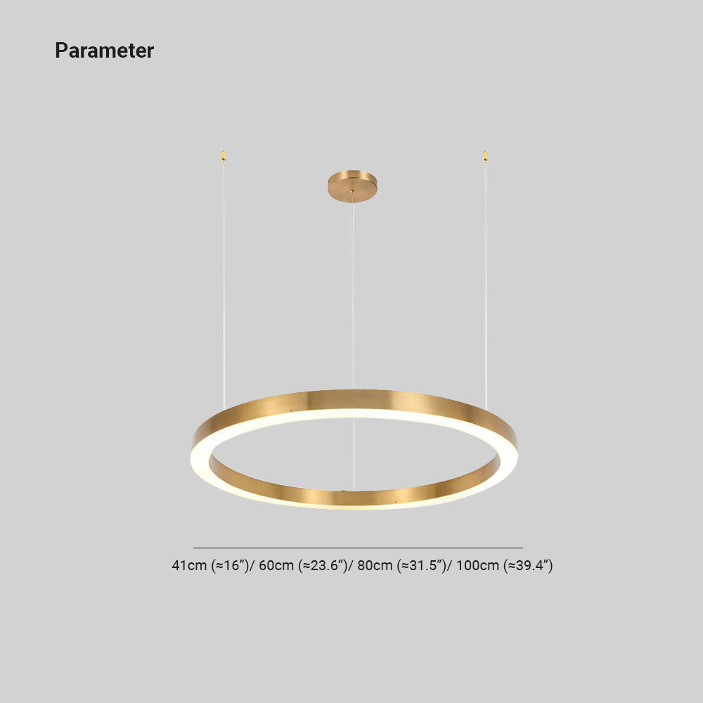 Arisha Lusso Anello Metallo Acrilico Lampade a Sospensione