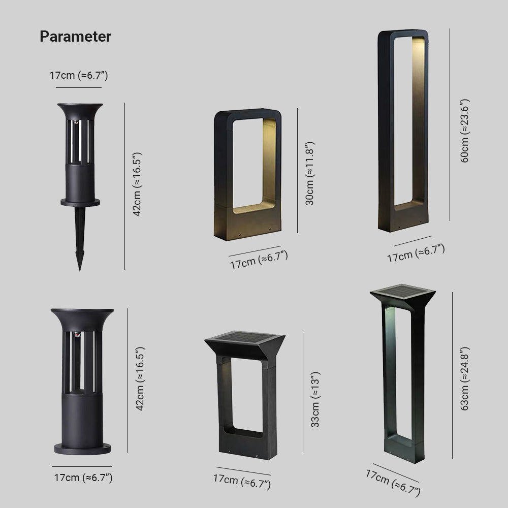 Ray Moderno Geometrico LED Solare Acrilico Lampade da Esterno