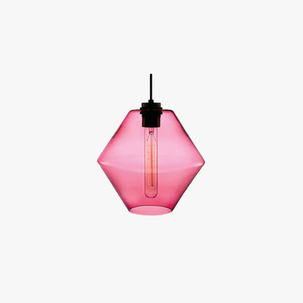 Arisha Art Deco Vetro Cilindrico Lampade a Sospensione