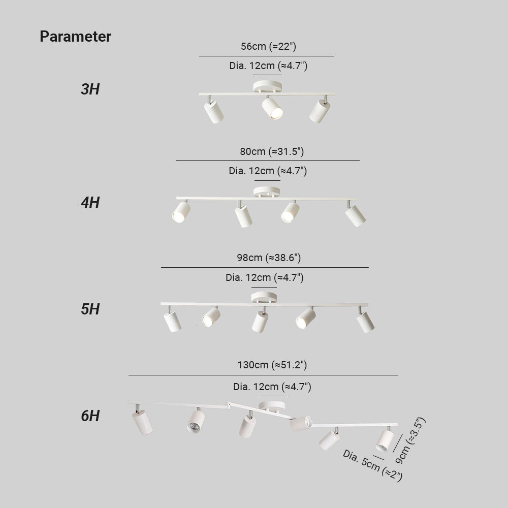 Arisha Moderno Cilindrico LED Semi Plafoniere Soggiorno