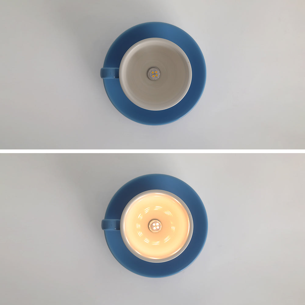 Valentina Moderno Tazze Caffè Ceramica Plafoniere, Blu/Rosa/Giallo