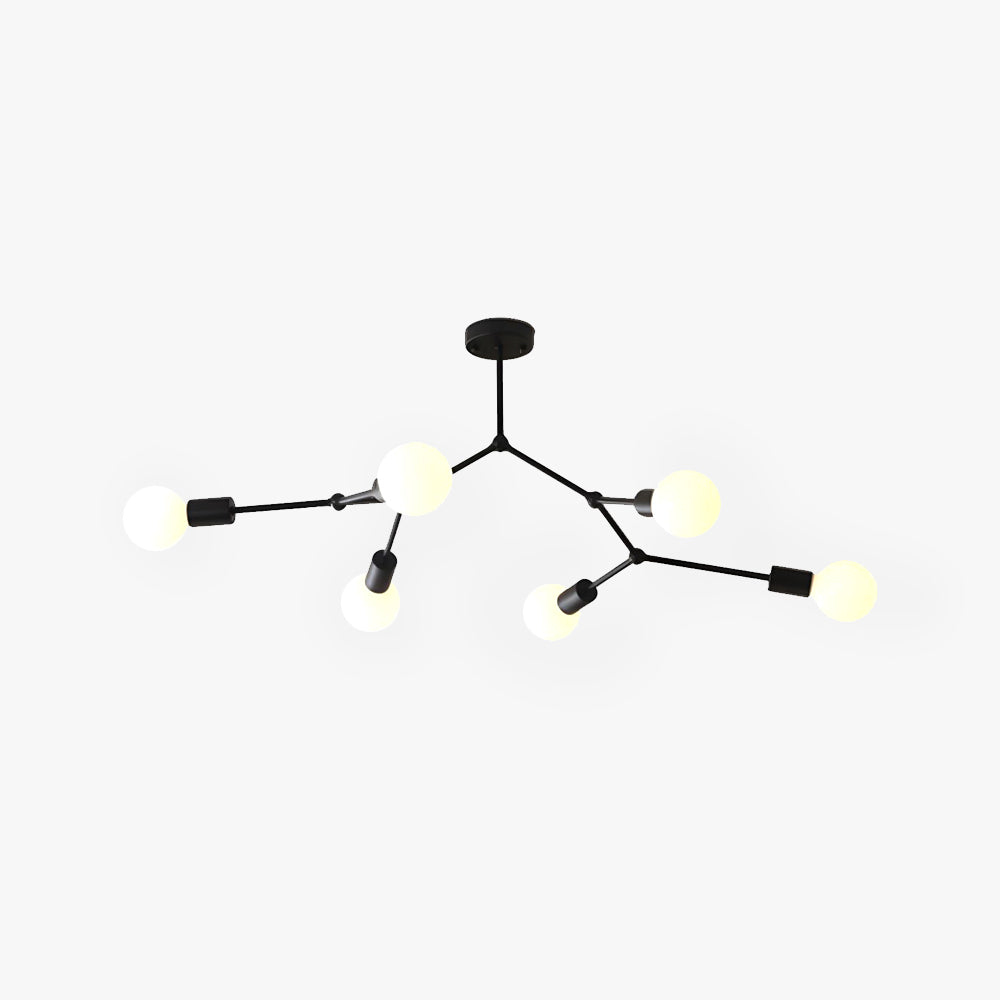 Valentina Industriale Metallo Vetro Lampadari Camera da Letto Soggiorno
