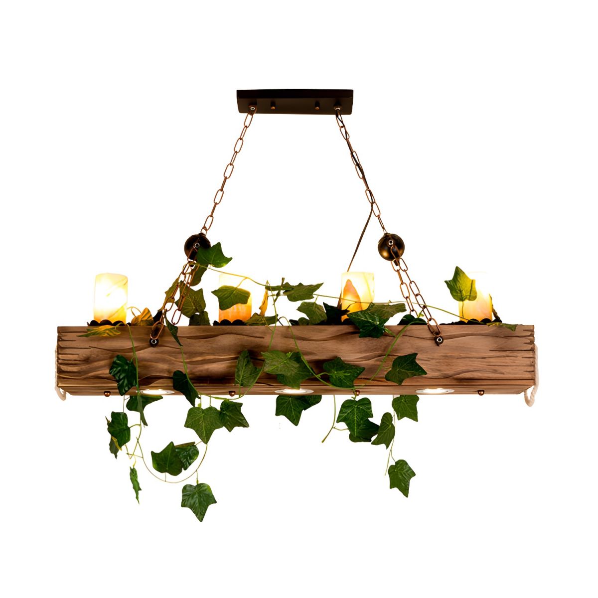Epoch Rustica Legno Vetro Lampade a sospensione Sala da Pranzo