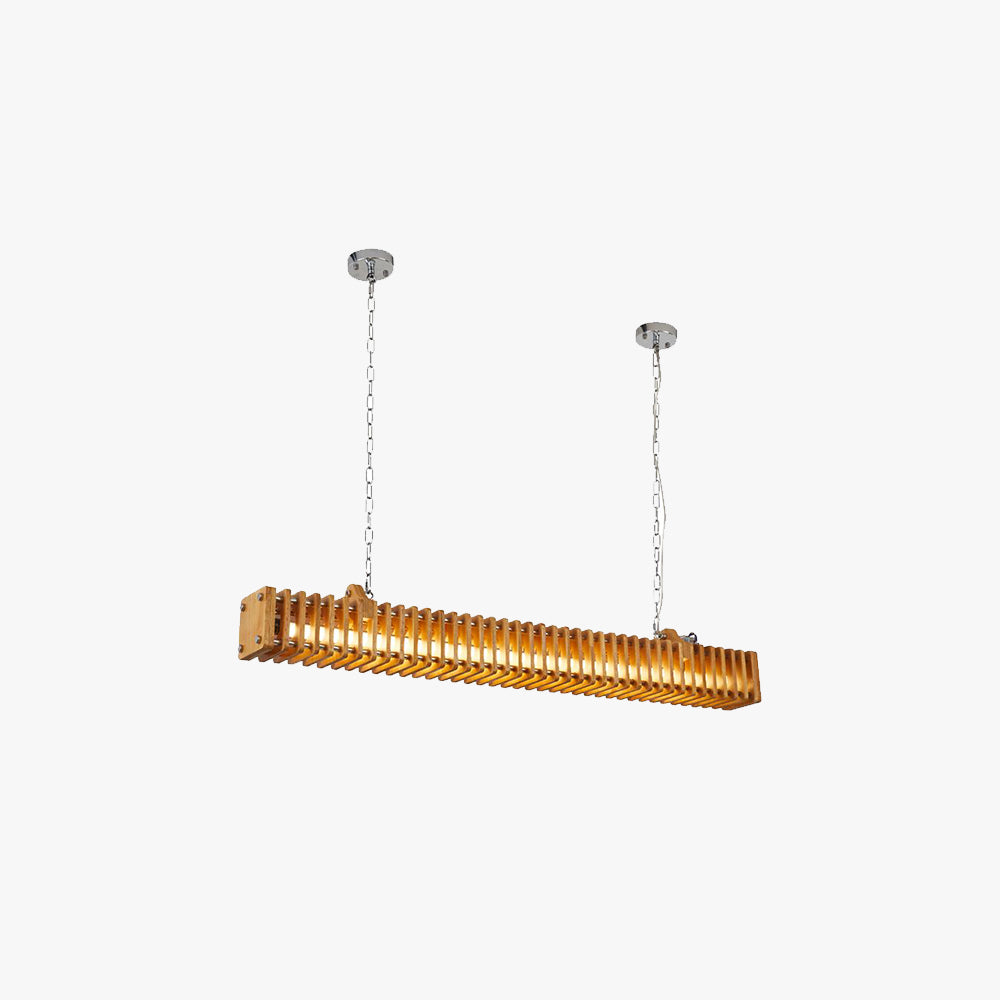 Epoch Rettangolare Metallo/Legno LED Lampade a Sospensione
