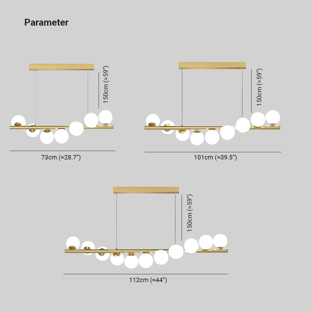 Valentina Design LED Rotondo Lineare Nordiche LED Lampade a Sospensione 7/9/11 Luci Corridoio