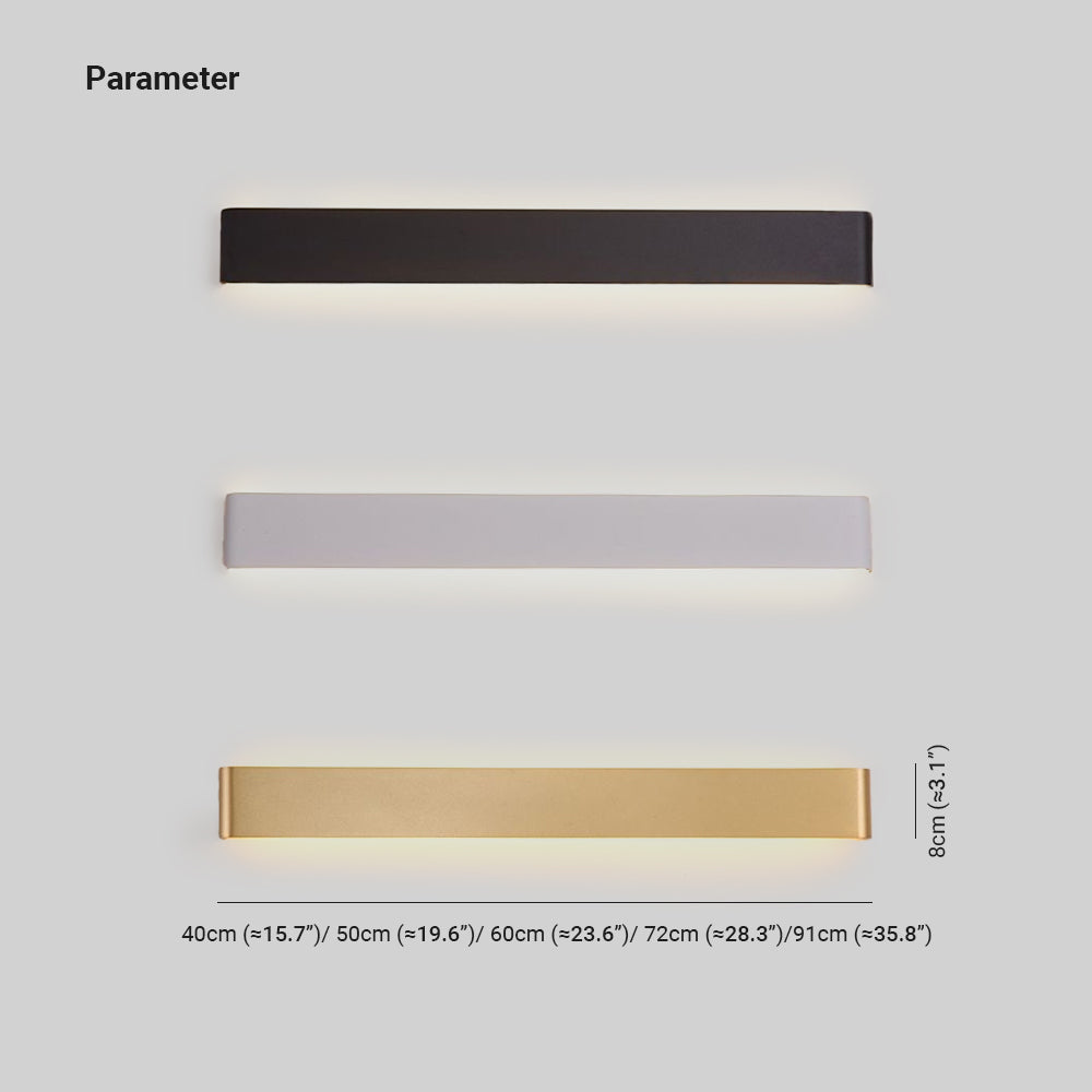 Arisha Minimalista Applique Nero/Bianco/Oro Rettangolare Bagno