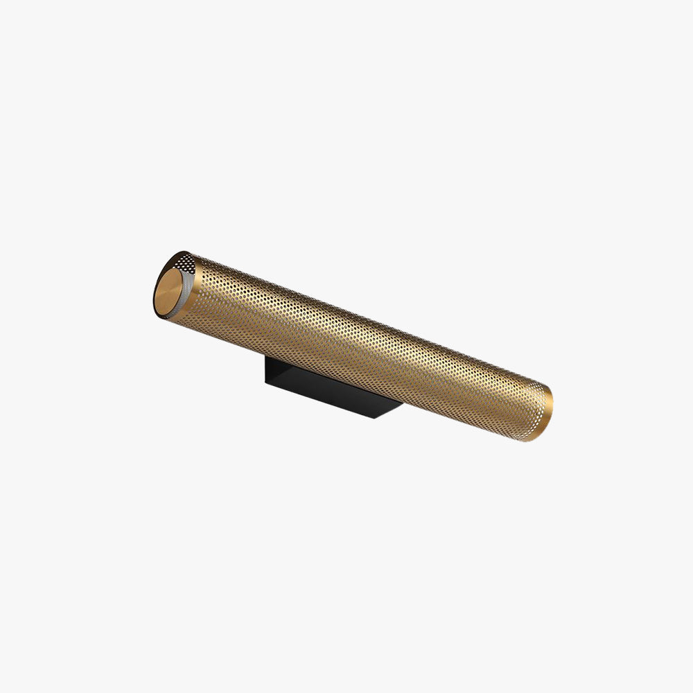 Arisha Moderno Classico LED Cilindrico Applique Metallo Oro Specchio Bagno