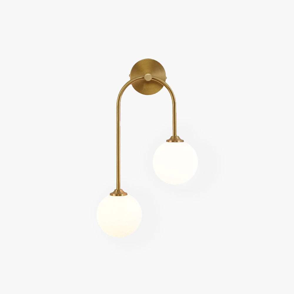 Valentina Moderno LED Arco Globo Vetro Applique Ottone Soggiorno/Camera da Letto