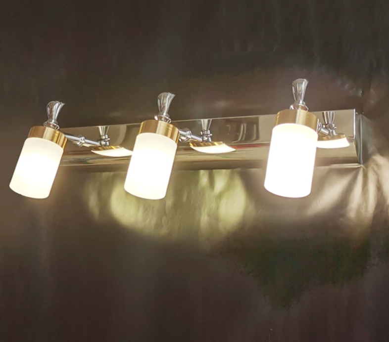 Arisha Moderno Classico LED Applique Metallo Acrilico Argento Specchio Bagno/Camera da Letto