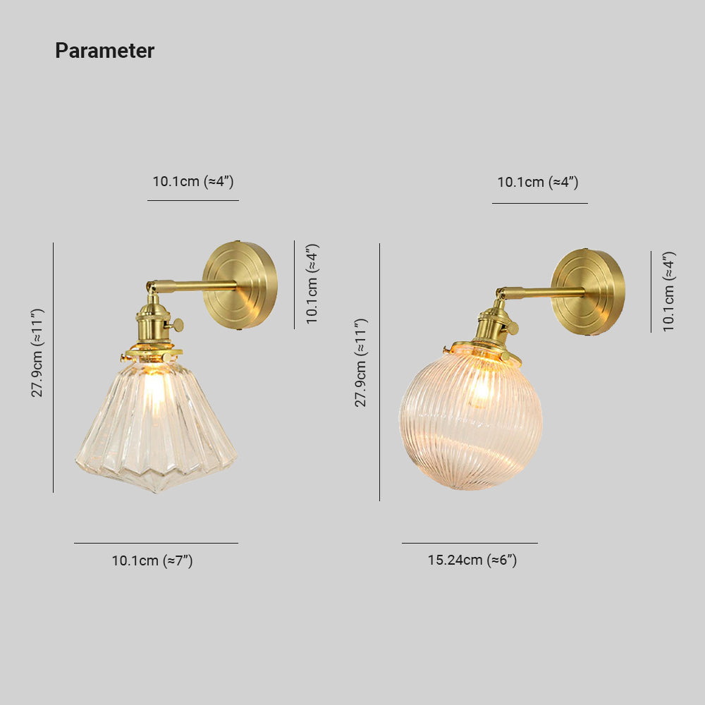 Valentina Moderno Classico LED Applique Metallo Oro Specchio Bagno/Soggiorno/Camera da Letto