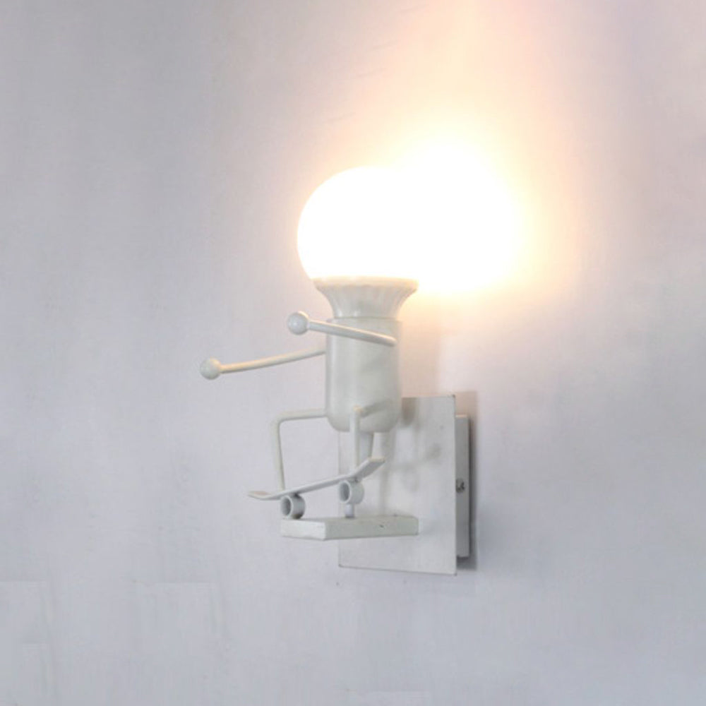 Luxo Moderno Decorativo LED Uomo Applique Metallo Bianco/Nero Camera da letto/Soggiorno/Bagno