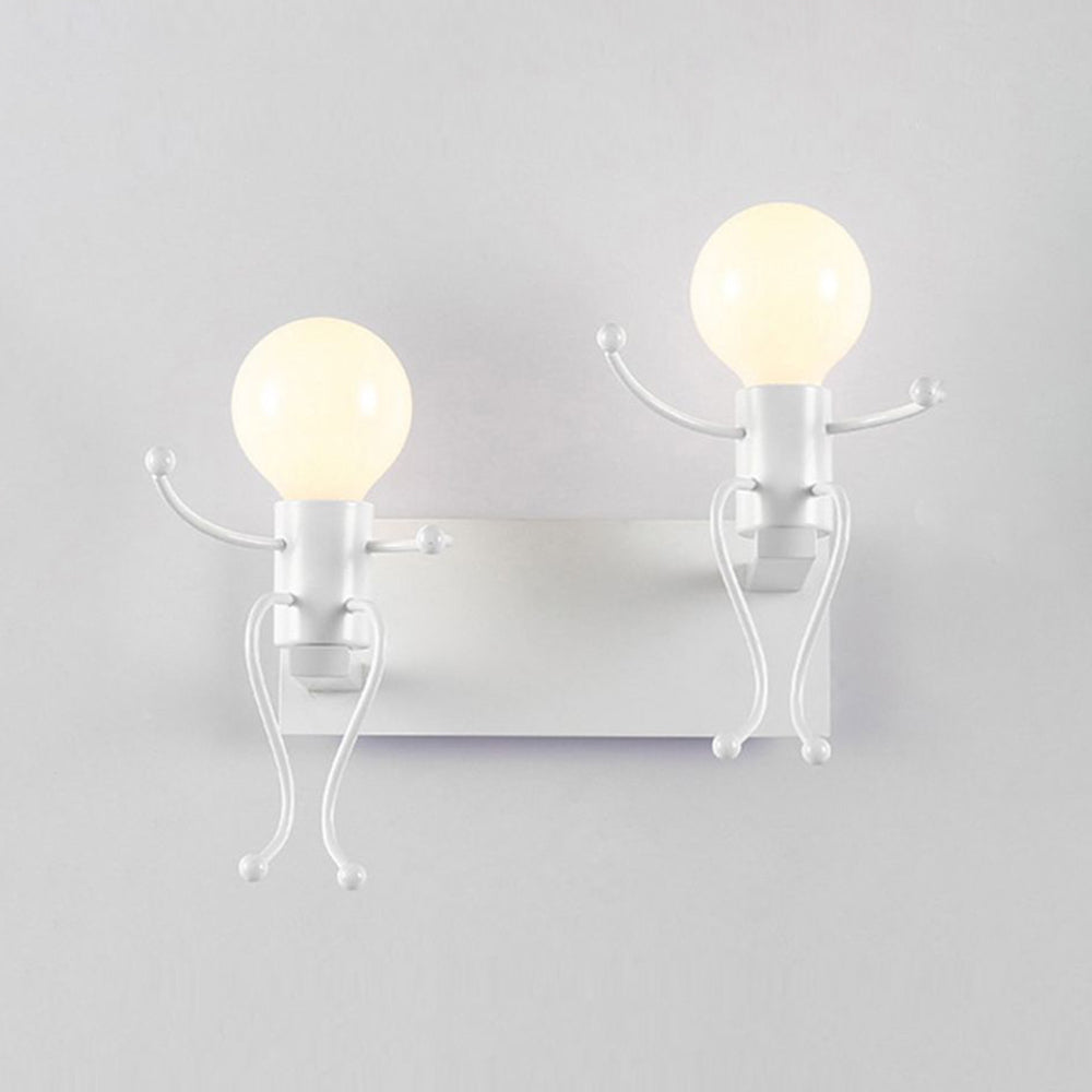 Luxo Moderno Decorativo LED Uomo Applique Metallo Bianco/Nero Camera da letto/Soggiorno/Bagno