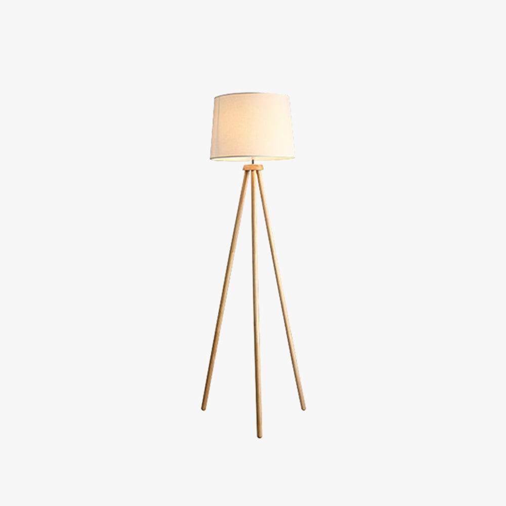 Ritta Moderne LED Base Lampade da Terra Legno/Tessuto Salotto
