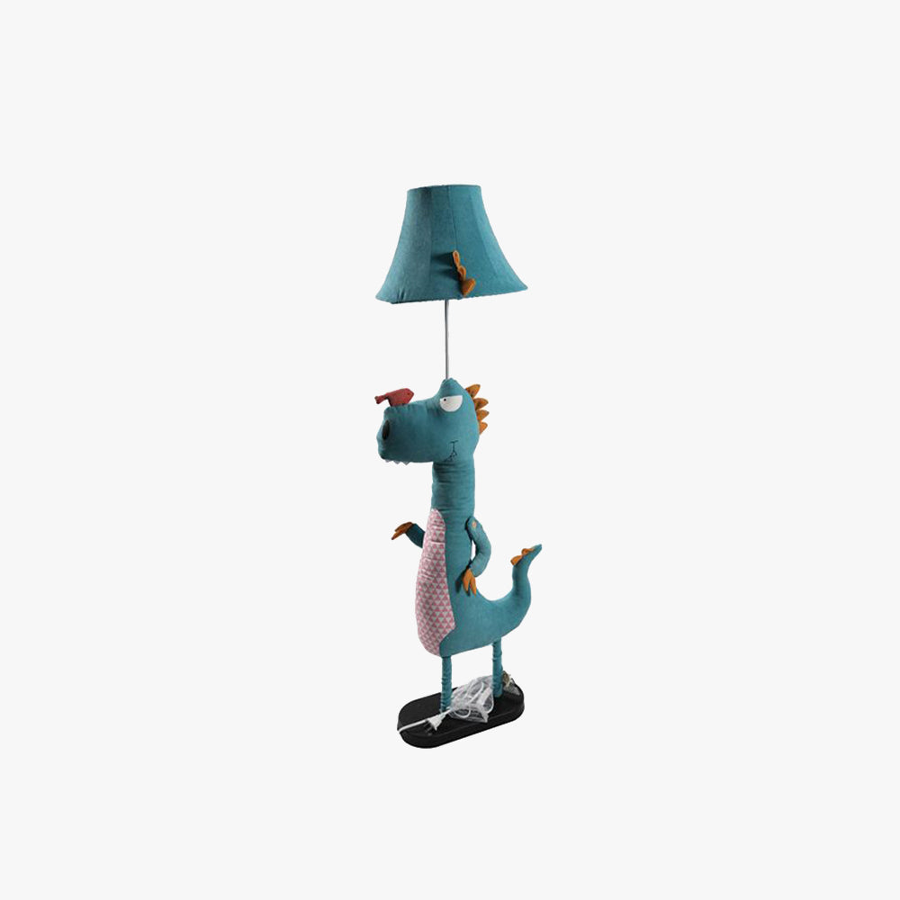 Arisha Blu Dinosauro Lampade da Terra Metallo LED