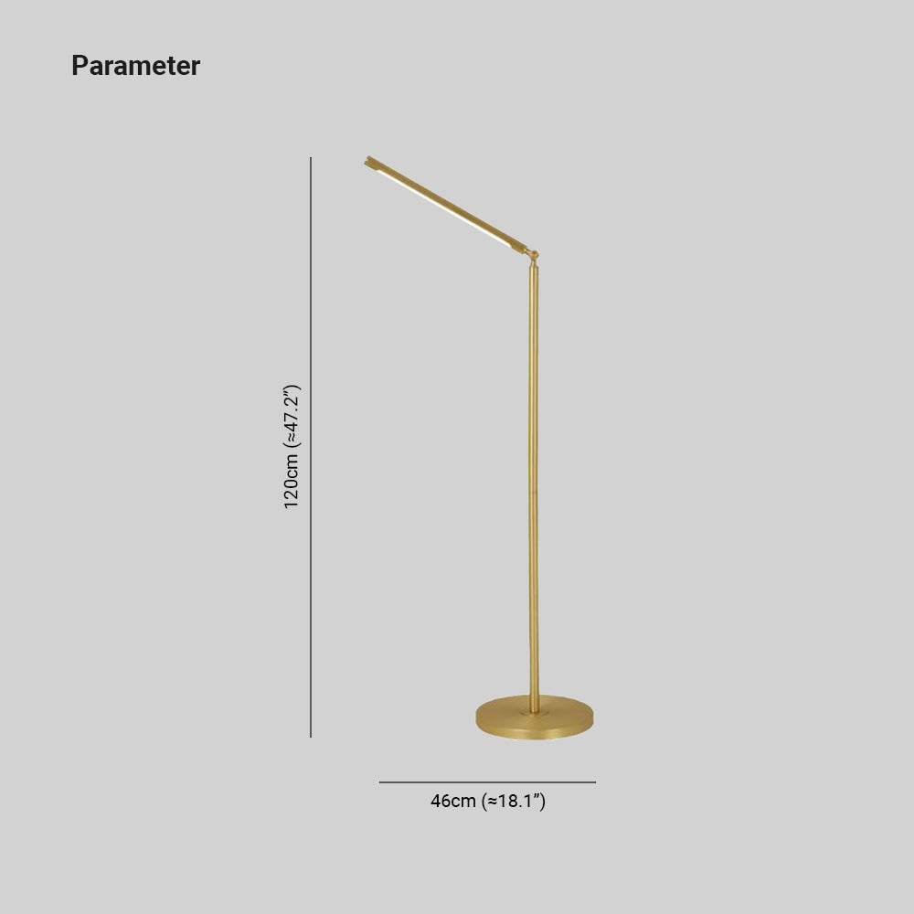 Arisha Minimalismo LED Lineare Regolabile Lampade da Terra Ottone Soggiorno/Camera da Letto