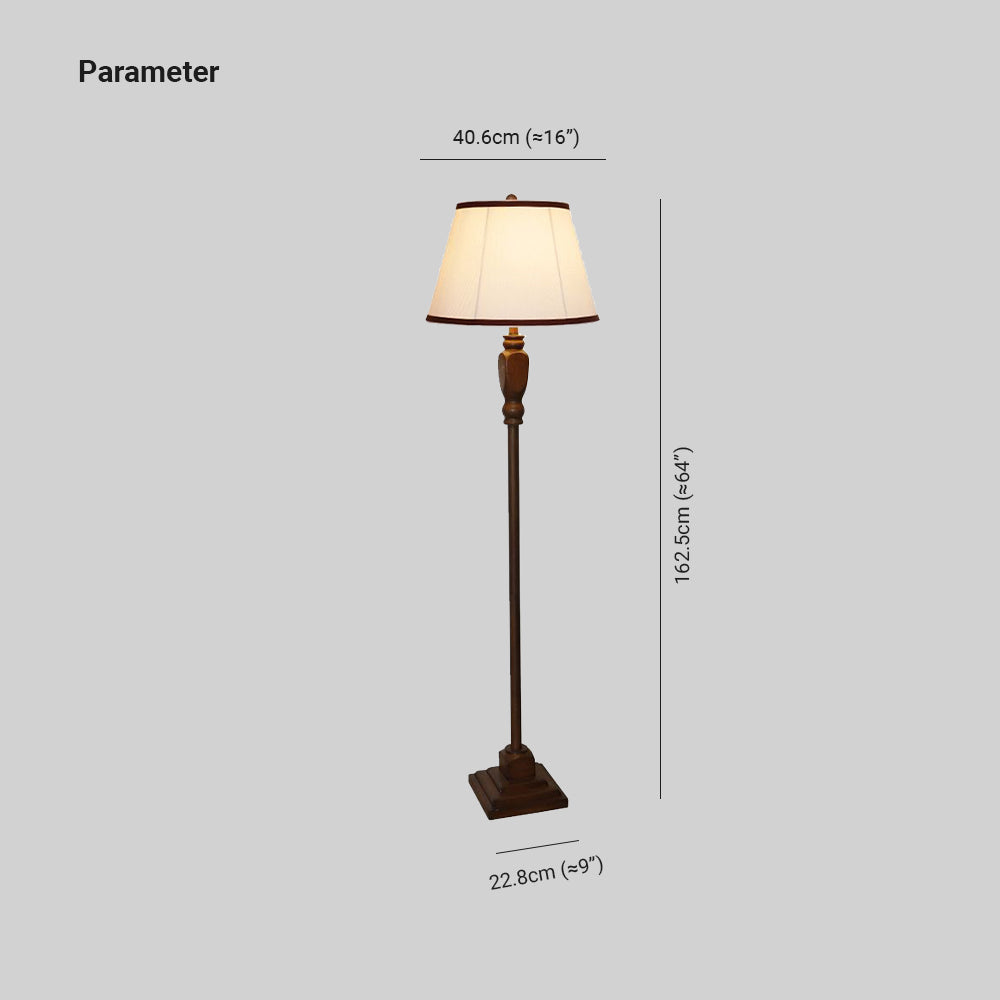 Tiffany Moderni LED Marrone Lampade da Terra Metallo Tessuto Soggiorno/Camera da Letto