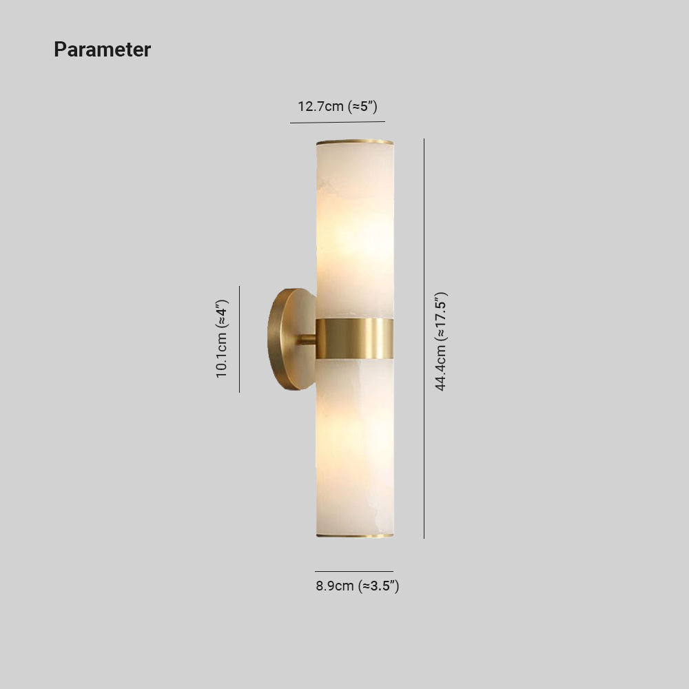ArishaModerno LED Applique Doppio Intestazione Metallo Pietra Ottone Soggiorno/Camera da Letto/Bagno