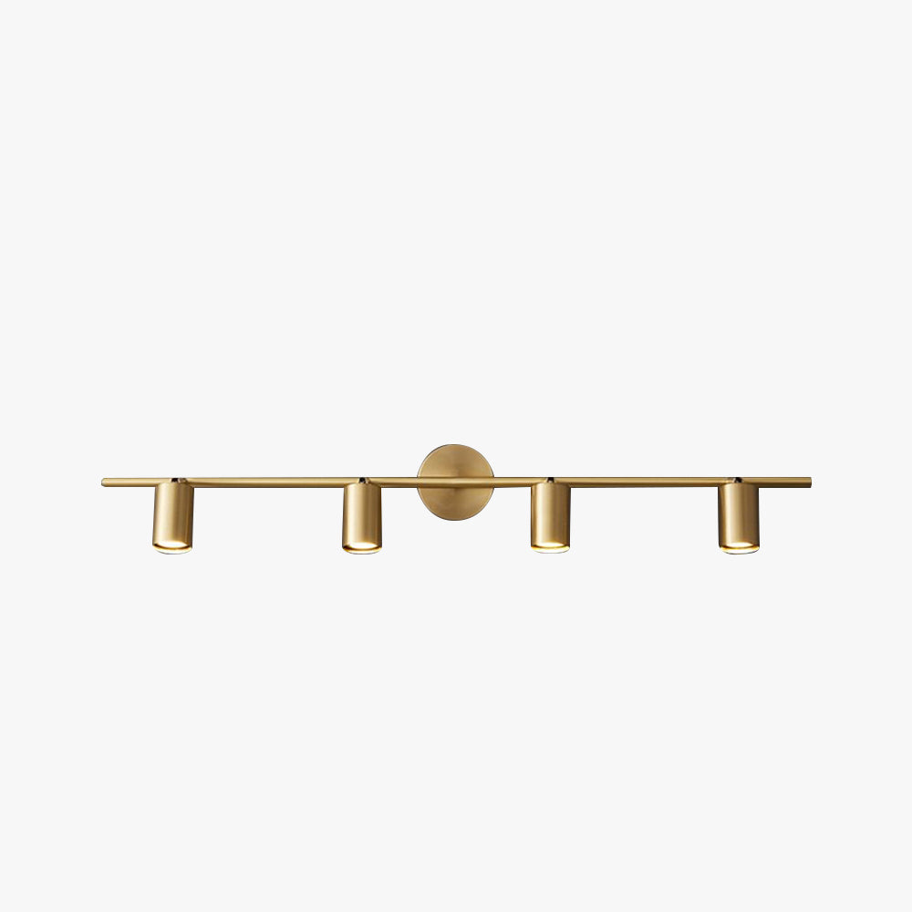 Arisha Minimalismo Classico LED Applique Metallo Nero/Oro Specchio Bagno