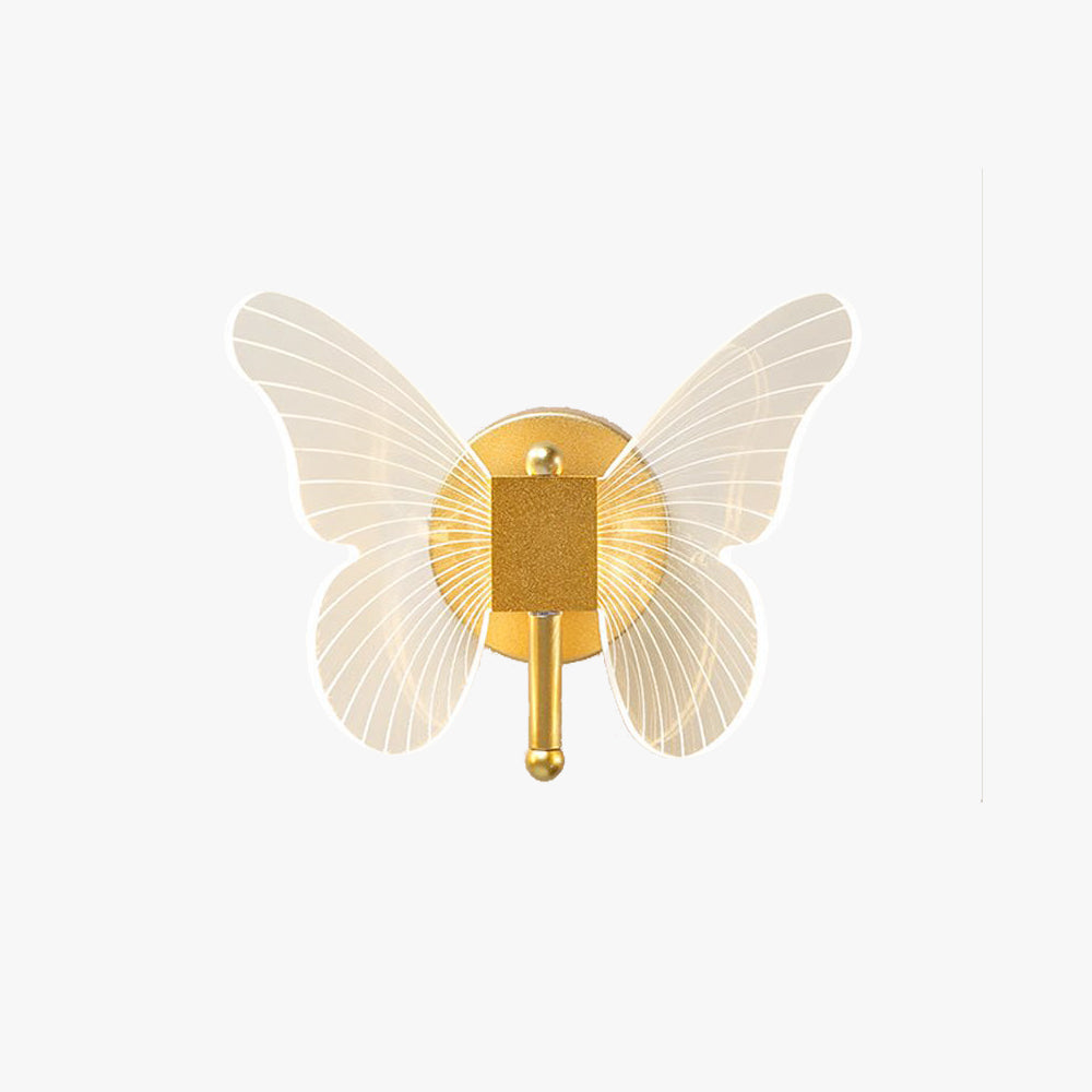 Arisha Design LED Farfalla Oro Applique Soggiorno/Camera da Letto/Bagno
