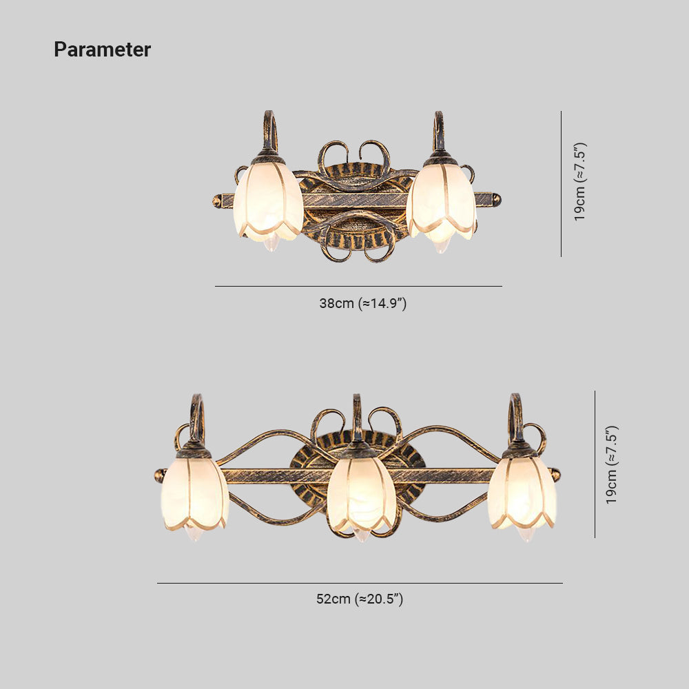Arisha Retro Ottone Antica Applique Specchio Soggiorno
