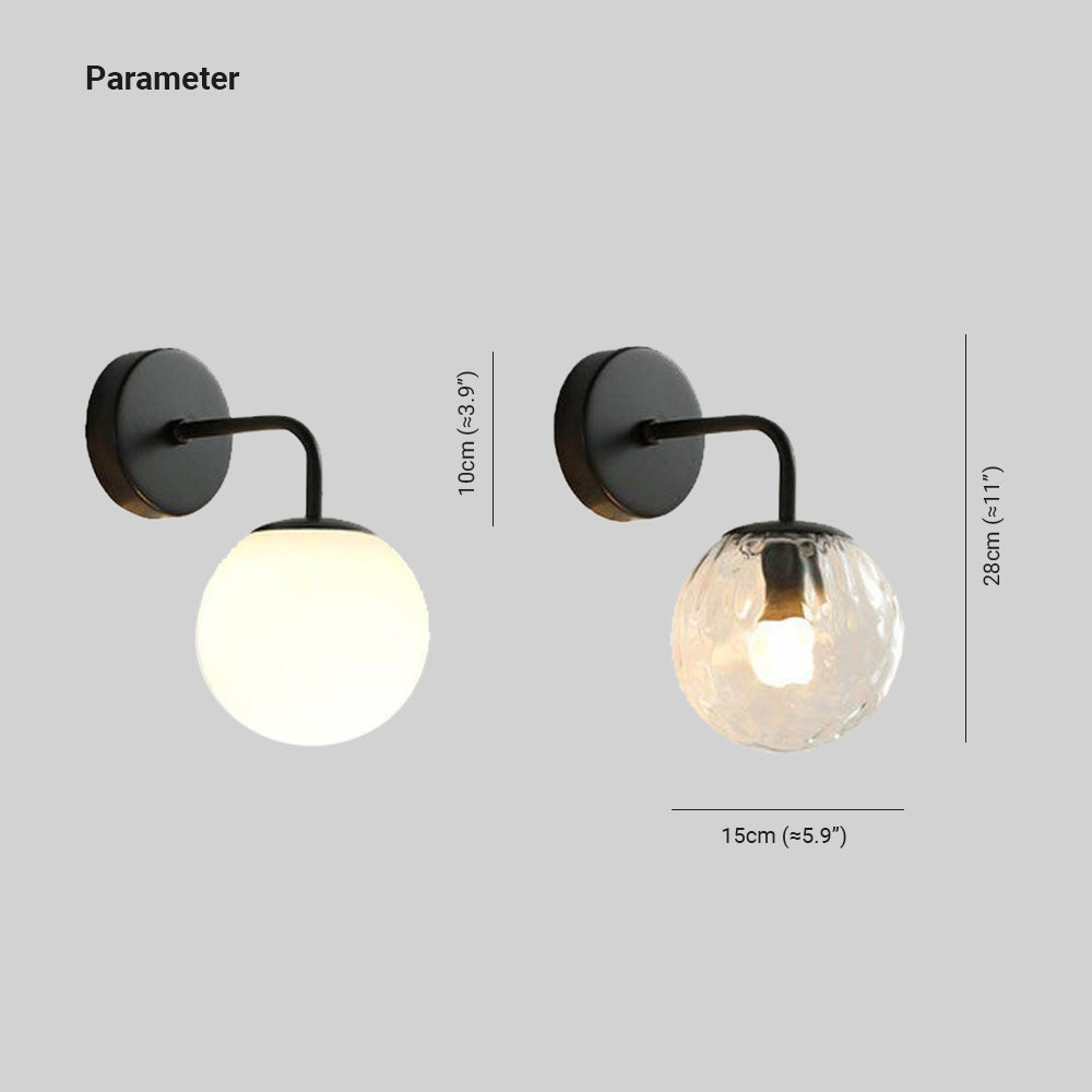 Valentina Retro LED Vetro Applique Camera da Letto