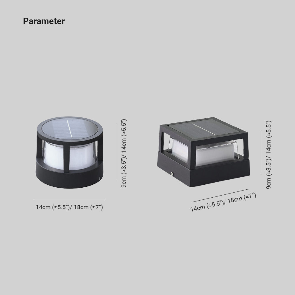 Ray Moderno Cubo/Cilindro Metallo Lampade da Esterno Nero