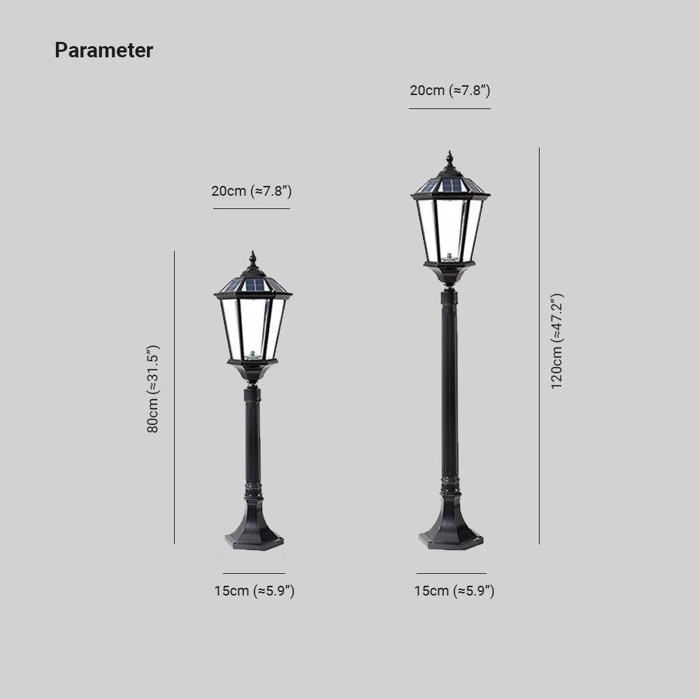 Ray Moderno Lanterna Solare Vetro Lampade da Esterno