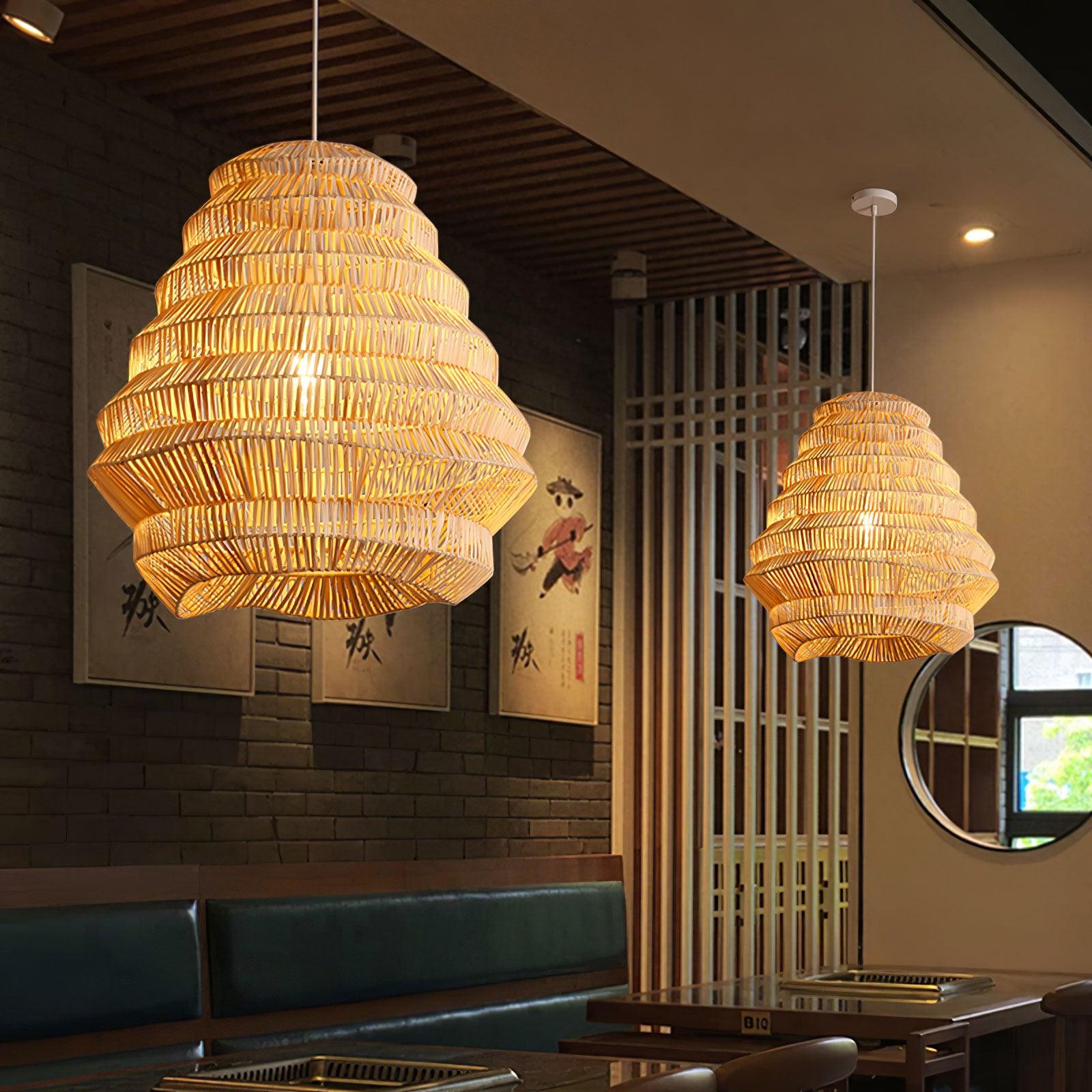 Bamboo Spiral Pendant Lamp - Blowlighting