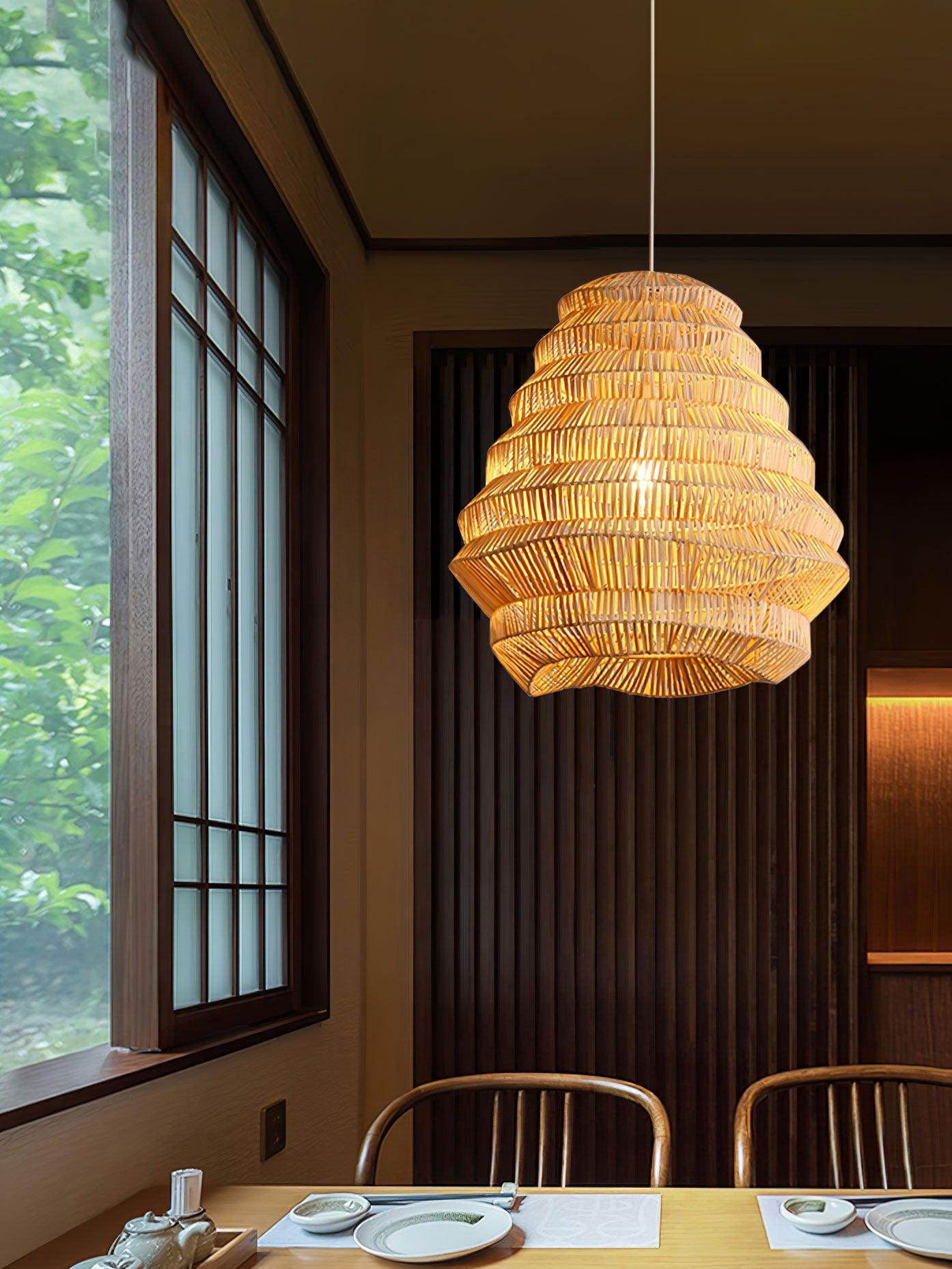 Bamboo Spiral Pendant Lamp - Blowlighting