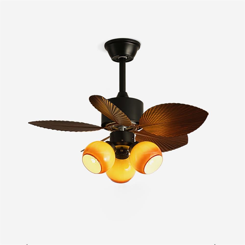 Ventilatore da Soffitto Nerina Tropicale con Luce in Vetro