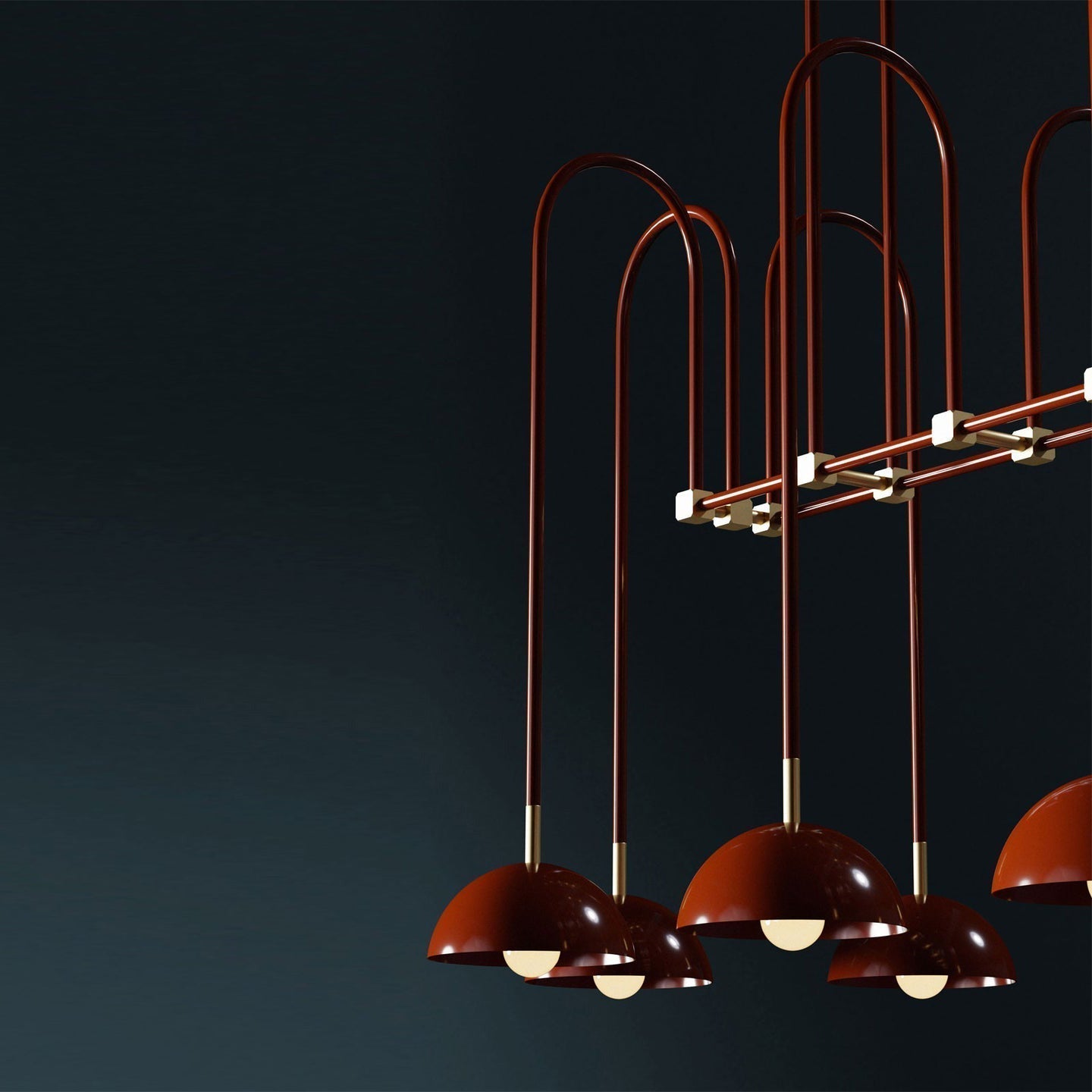 Blikuvyh Vintage Industrial Atelier Brass Metal Chandelier - Lamp Copper