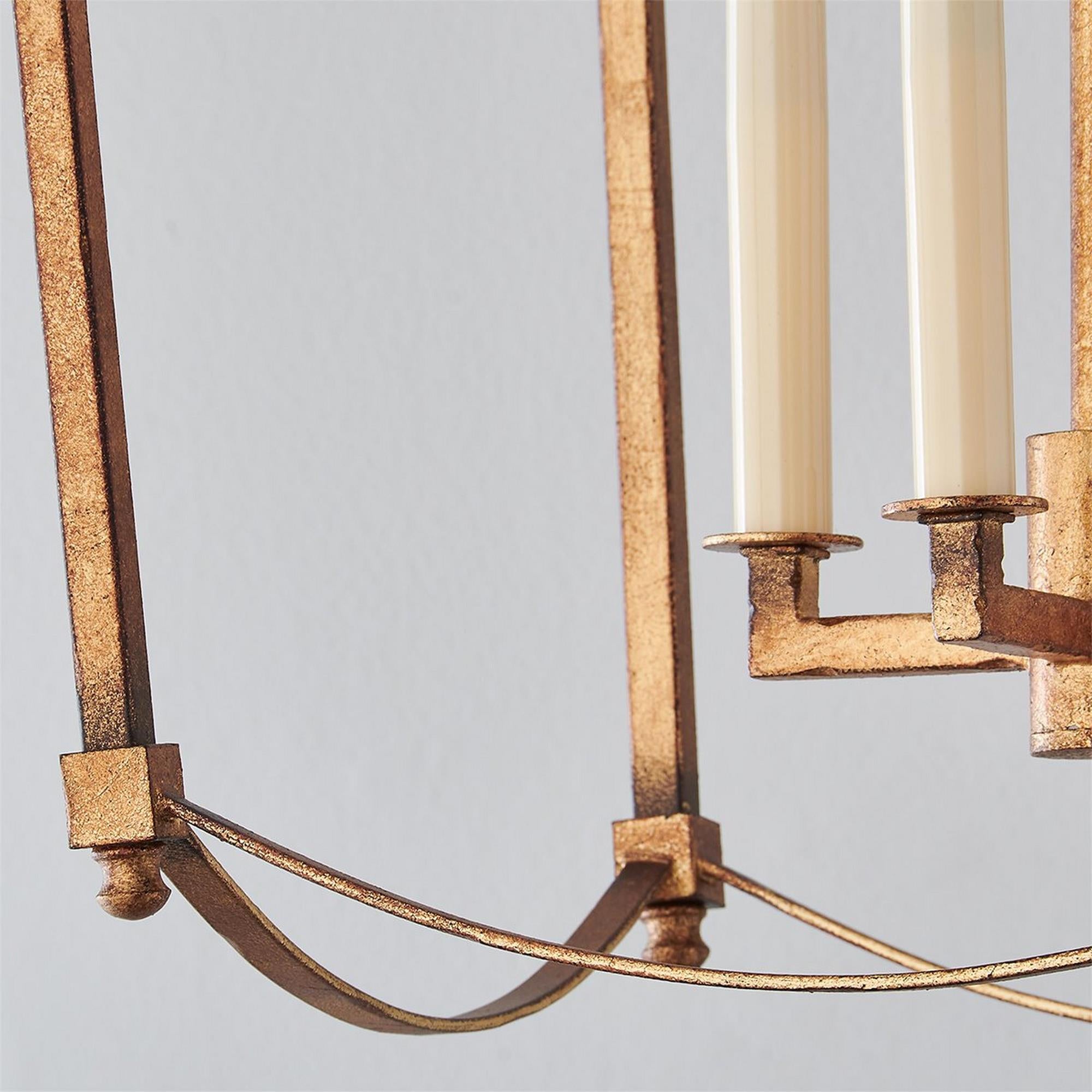 Xenuvyu Modern Minimalist Industrial Black Metal Lantern Pendant Lamp - Lamp Copper