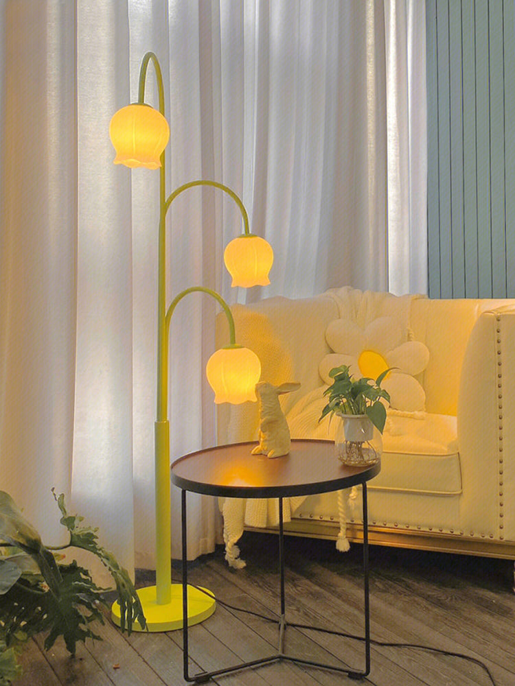Bell Orchid Floor Lamp - Lamp Copper
