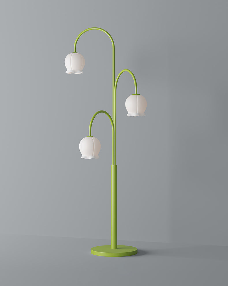 Bell Orchid Floor Lamp - Lamp Copper